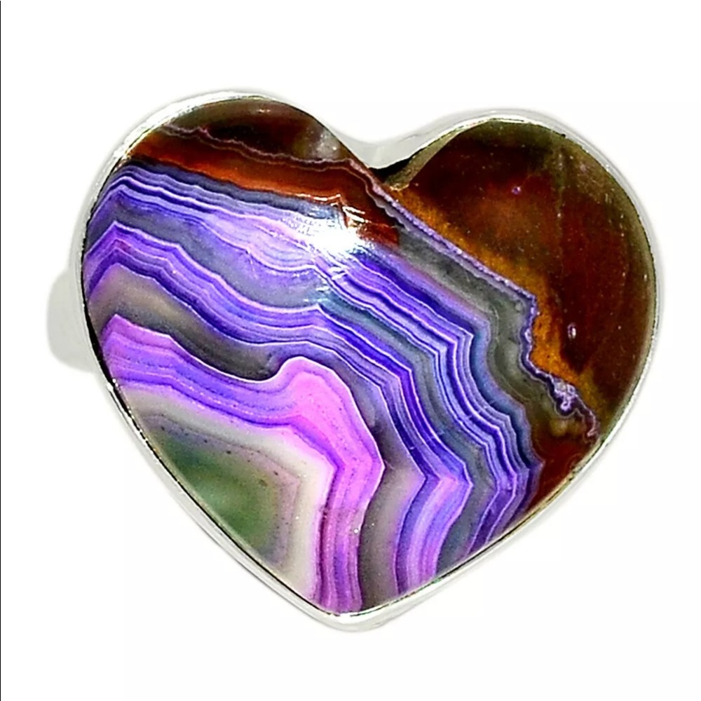 BOUTIQUE LAGUNA AGATE 925 STERLING SILVER RING 8.5